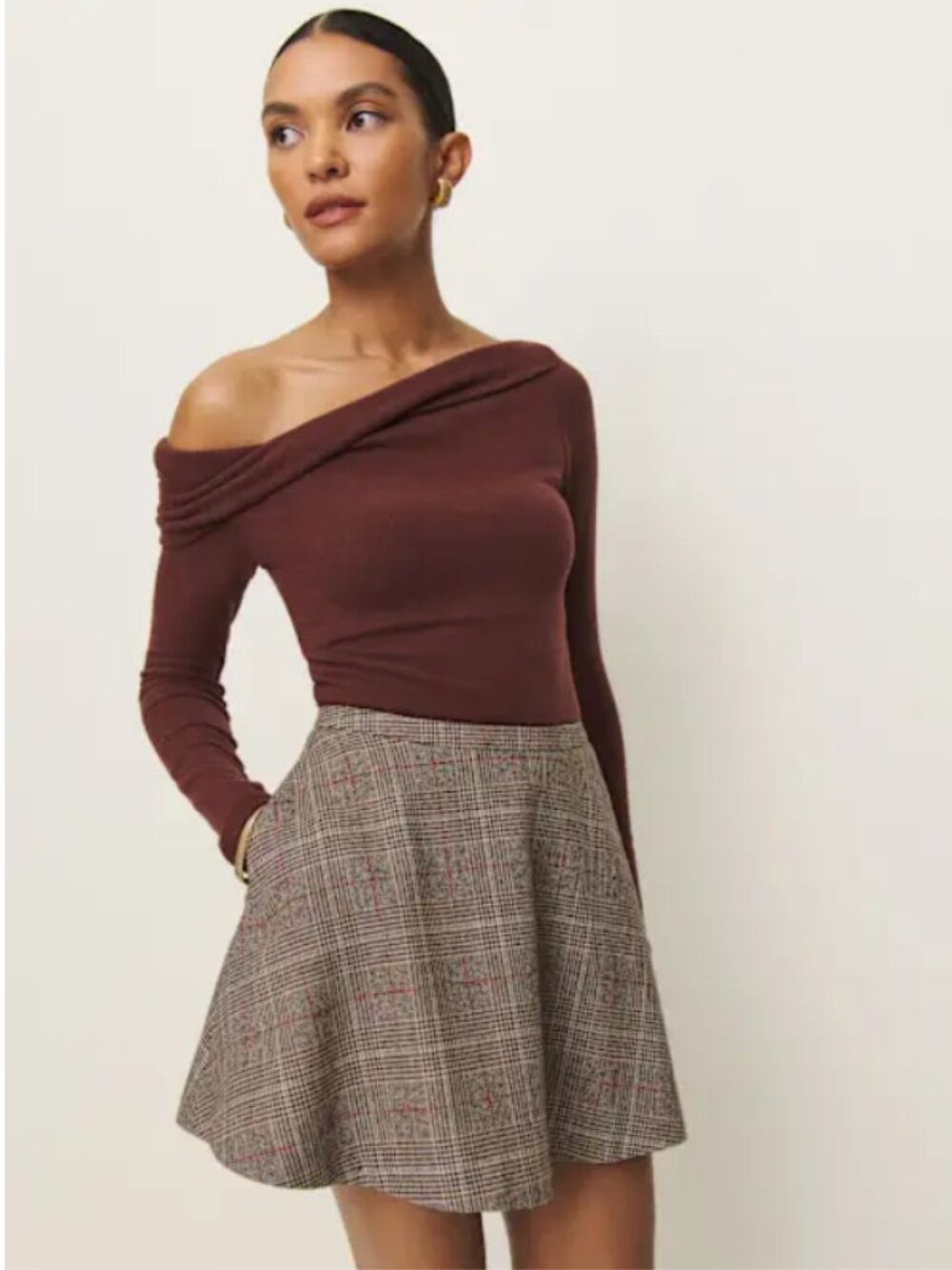 Reformation Hanna Skirt Natural - Size 8